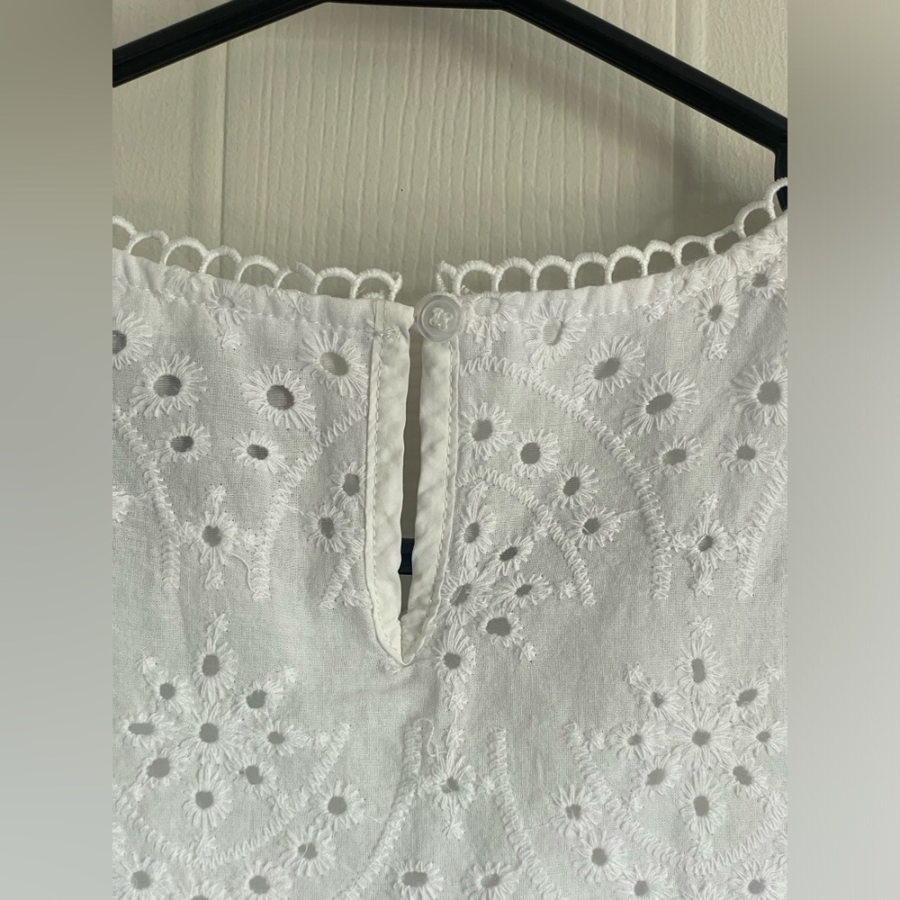 Cotton Eyelet Romantic White Dress S Sunday Mi Amor - Picture 8 of 15